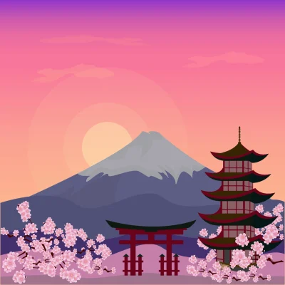 mountain-fuji-japan-sakura-view-landscape-travel-place-ilustration-free-vector